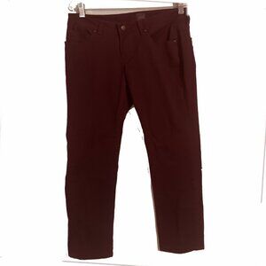 Jag Burgundy Low Rise Slim Leg Size 2